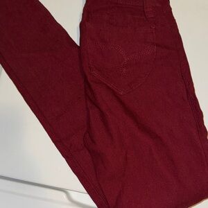 Burgundy Skinny Jeans